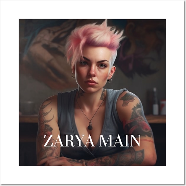 Zarya Overwatch Main T-Shirt Wall Art by Iconic Threads